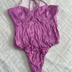 ZARA Pink Strappy Bodysuit